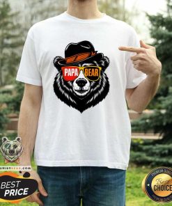 Funny Papa Bear Face Sunglasses Papa Bear T-Shirt