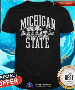 Funny Peanuts X Michigan State Go Green Go White The Gang T-Shirt