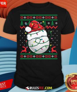Funny Santa Golf Ugly Christmas Golfing T-Shirt