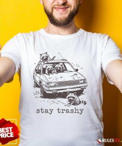 Funny Stay Trashy Trash Panda Meme T-Shirt