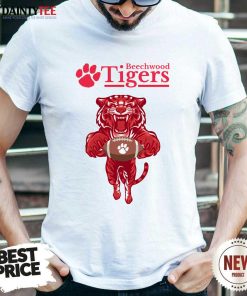 Good Beechwood Tigers Leaping Tiger Football T-Shirt