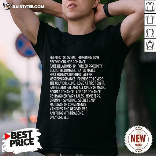 Good Bookish Romance Tropes T-Shirt