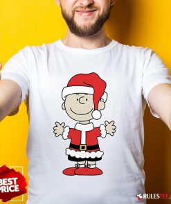 Good Christmas Peanuts Charlie Brown Santa Hat Cartoon T-Shirt