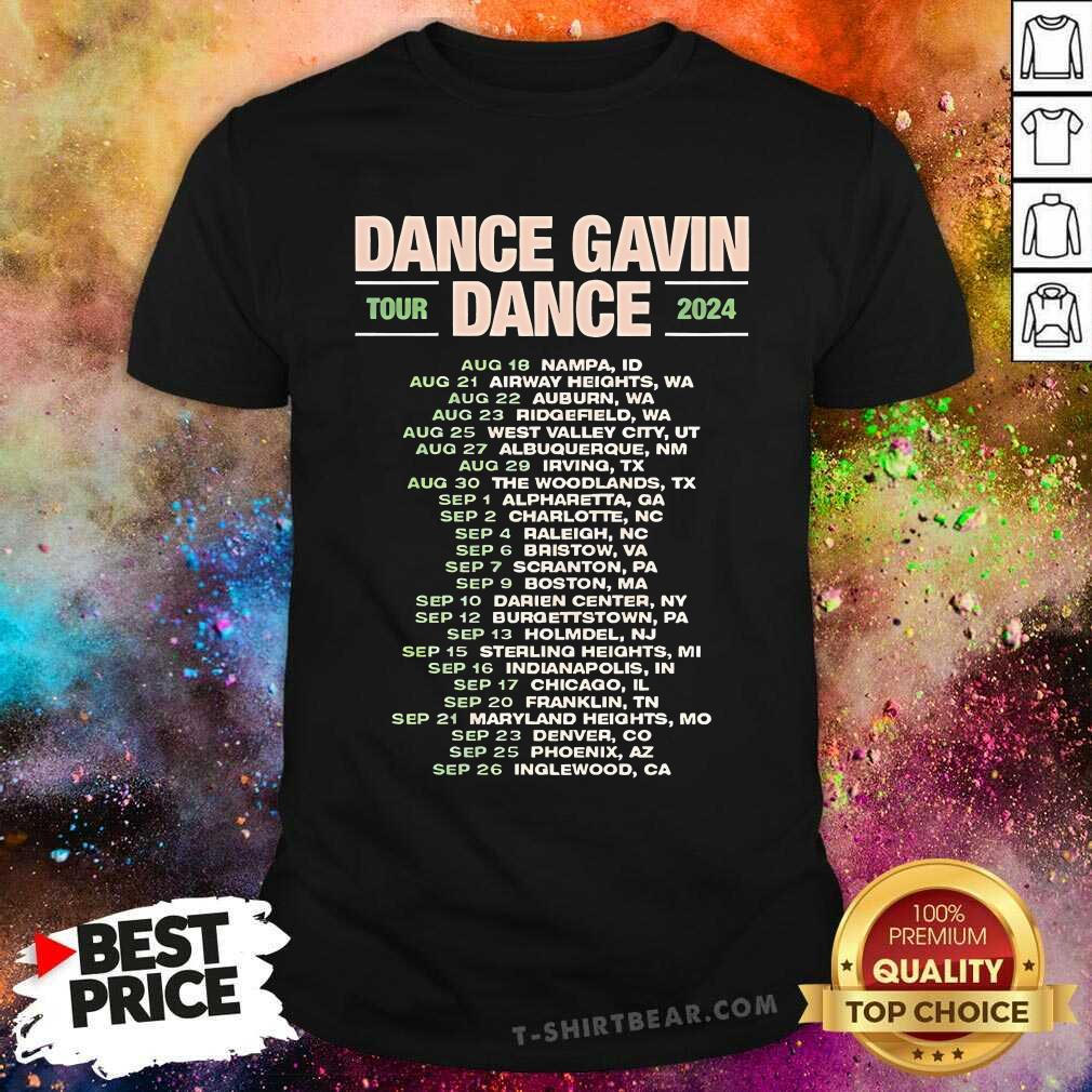 Shirt Good Dance Gavin Dance Strawberry Blossom Tour 2024 Concert T-Shirt