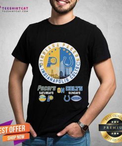 Good Indiana Pacers On Saturdays X Indianapolis Colts On Sundays Vintage T-Shirt