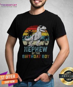Good Nephew Dinosaur Of The Birthday Matching Family Sunset T-Shirt