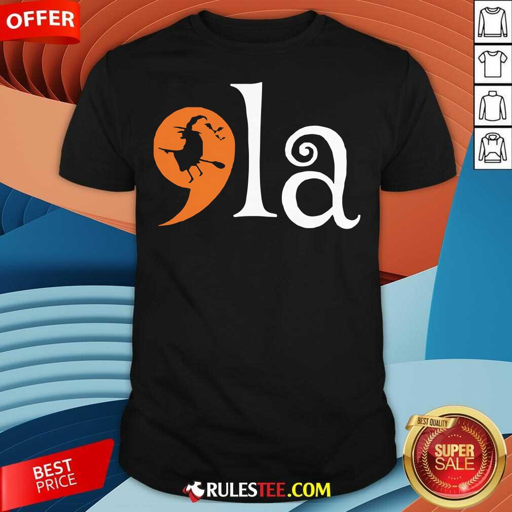 Shirt Good Retro Kamala Harris Halloween 2024 Comma La Witch Pumpkin T-Shirt