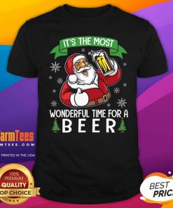 Good Santa Drinking Beer It's The Most Wonderful Time For A Beer T-Shirt