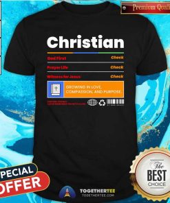 Hot Christian God First Prayer Life Witness For Jesus T-Shirt