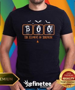 Hot Cute Chemistry Boo The Element Of Surprise Chemist Halloween T-Shirt