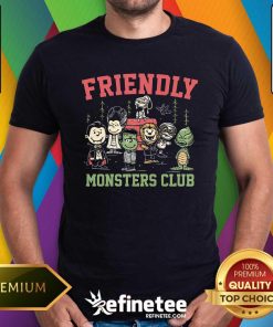 Hot Cute Peanuts Snoopy Friendly Monsters Club T-Shirt