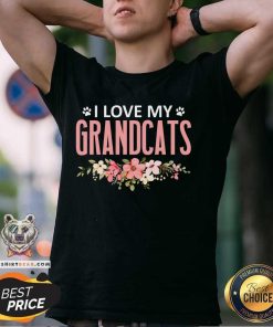 Hot I Love My Grandcats Cat Lover Granddad Grandma Grandparent T-Shirt