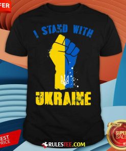 Hot I Stand With Ukraine Fist Trident Support T-Shirt