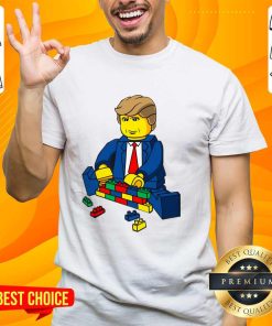 Hot Lego Donald Trump Presidential Building Brick Wall T-Shirt