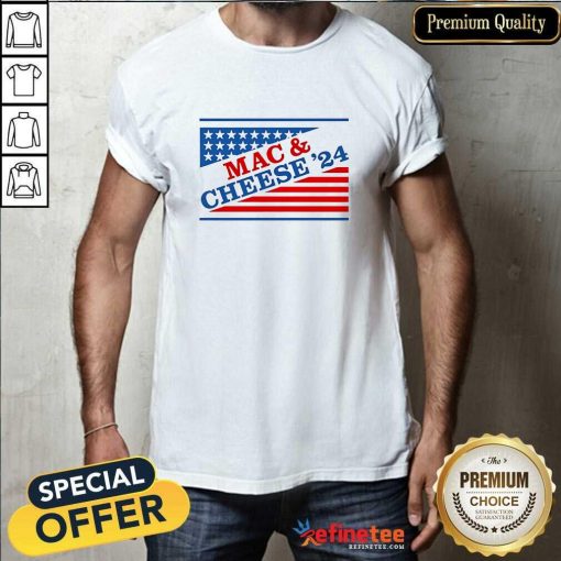 Hot Macaroni And Cheese 2024 USA Flag T-Shirt