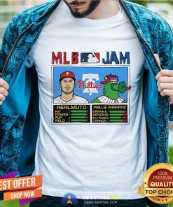 Hot MLB Jam Phillies Realmuto And Phillie Phanatic 2024 T-Shirt