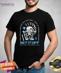 Hot Set It Off Duality 10 Year Anniversary Undertale Sans Skeleton T-Shirt