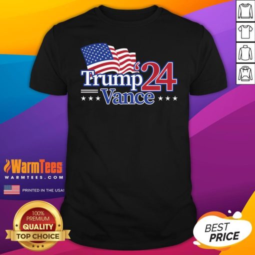 Hot Trump Vance 24 USA Flag T-Shirt