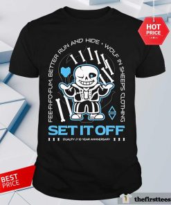 Nice Best Set It Off Duality 10 Year Anniversary Undertale Sans Skeleton T-Shirt