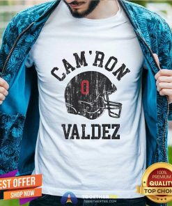 Nice Cam'ron Valdez College Helmet T-Shirt