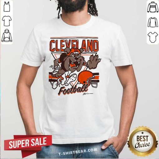 Nice Cleveland Football Cartoon Dawg T-Shirt