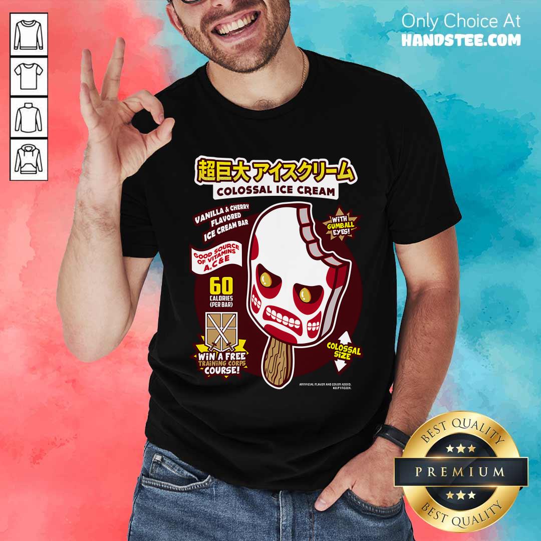 Shirt Nice Cute Attack On Titan Colossal Ice Cream T-Shirt