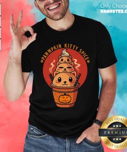 Nice Cute Pawmpkin Kitty Spice Halloween Cat T-Shirt