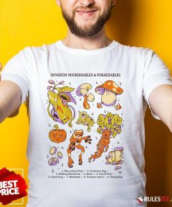 Nice Dungeon Nourishables And Forageables Gourmand Grimoire T-Shirt