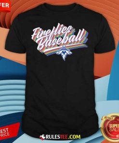 Nice Fireflies Baseball Rainbow Retro T-Shirt