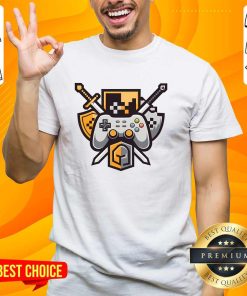 Nice Gaming Logo Pixel Art Controller And Sword T-Shirt