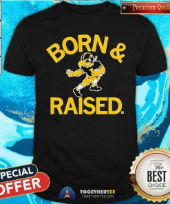 Nice Hawkeyes Born And Raised Vintage Heavyweight T-Shirt