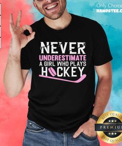 Nice Ice Hockey Art For Girl Women Field Hockey Player Sport T-Shirt