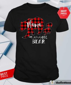 Nice Mama Bear Buffalo Red Plaid Christmas Pajama Family Outfits T-Shirt