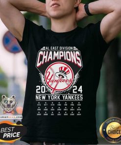 Nice New York Yankees Al East Division Champions 1976-2024 T-Shirt