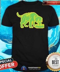 Nice Niko B Green Pixel Dog T-Shirt
