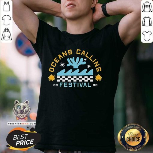 Nice Oceans Calling Festival Checkered T-Shirt