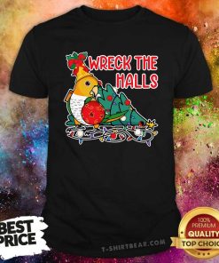 Nice Parrot Wrecks The Halls I Whitebellied Caique Christmas T-Shirt