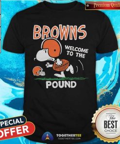 Nice Peanuts X Cleveland Browns Welcome To The Pound T-Shirt