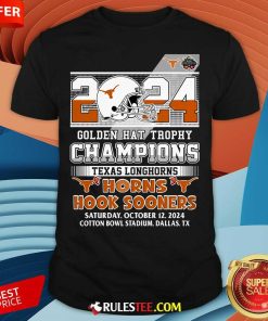 Official 2024 Golden Hat Trophy Champions Texas Longhorns T-Shirt