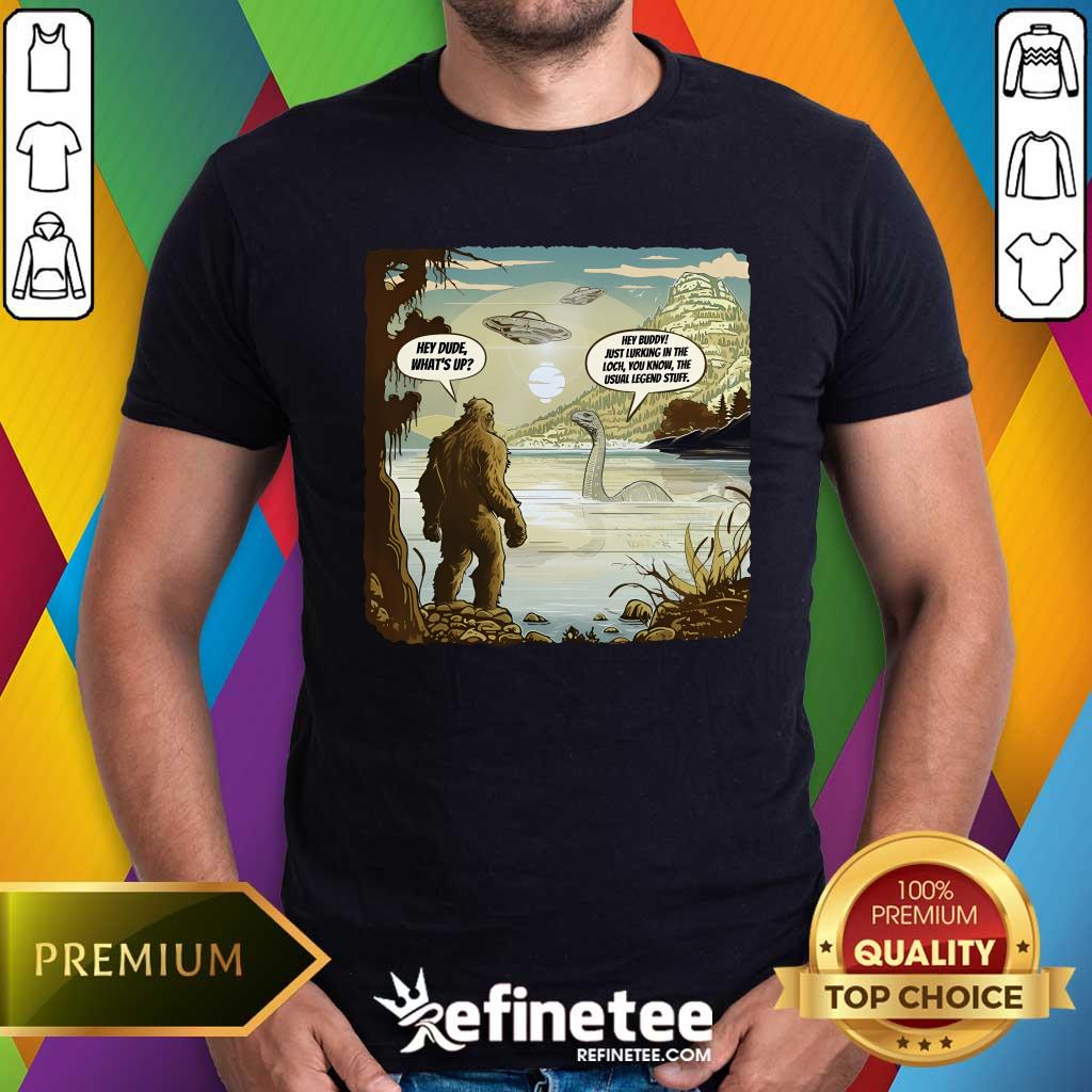 Shirt Official Bigfoot Conversation With Loch Ness Monster T-Shirt