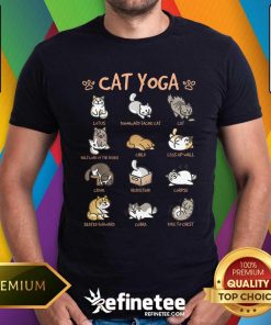 Official Cute Cat Yoga Poses Cats Practicing Mindfulness Meditation T-Shirt