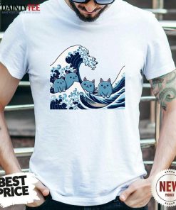 Official Cute Wave Of Blue Cats For Kamala T-Shirt