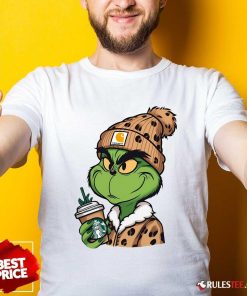 Official Grinch Leopard Drink Coffee T-Shirt