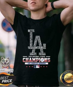 Official MLB Los Angeles Dodgers 2024 National League Champions T-Shirt