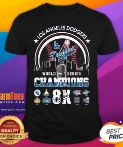 Official MLB Los Angeles Dodgers 8-Time World Series Champions 2024 T-Shirt