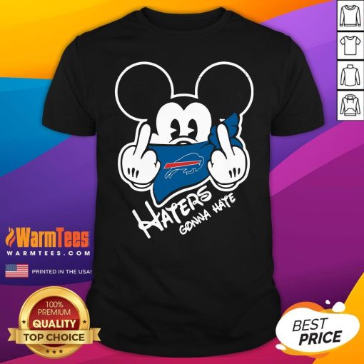 Official NFL Buffalo Bills Haters Gonna Hate Mickey Mouse Disney Football T-Shirt