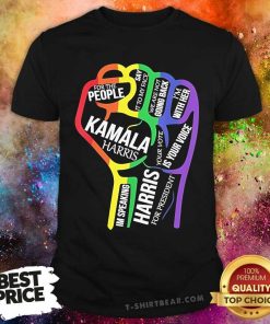 Official Power Fist Hand Harris For President I'm With Her Kamala T-Shirt