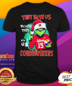 Official The Grinch They Hate Us Because They Ain't Us Nebraska Cornhuskers T-Shirt