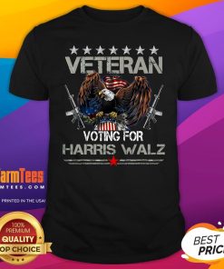 Official US Army Veteran Voting For Harris Walz Waltz 2024 T-Shirt