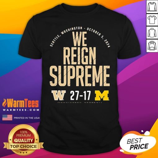 Official Washington Huskies Vs Michigan Wolverines 2024 Score T-Shirt